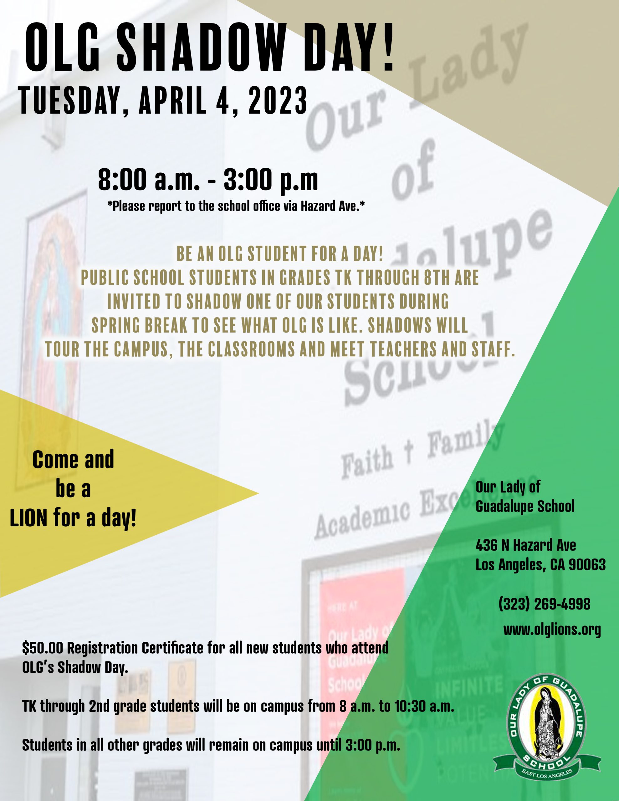 OLG Shadow Day 2023 Our Lady of Guadalupe School